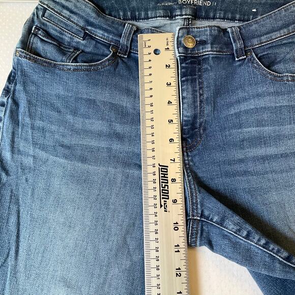 Chico’s Women Skinny Boyfriend Jeans size 1X Blue Mid Rise Stretch Ankle Cut - Picture 5 of 11